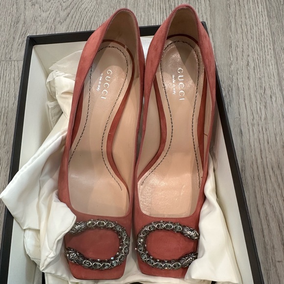 Gucci Dionysus Suede Square Toe Pump - Rose - Picture 7 of 9